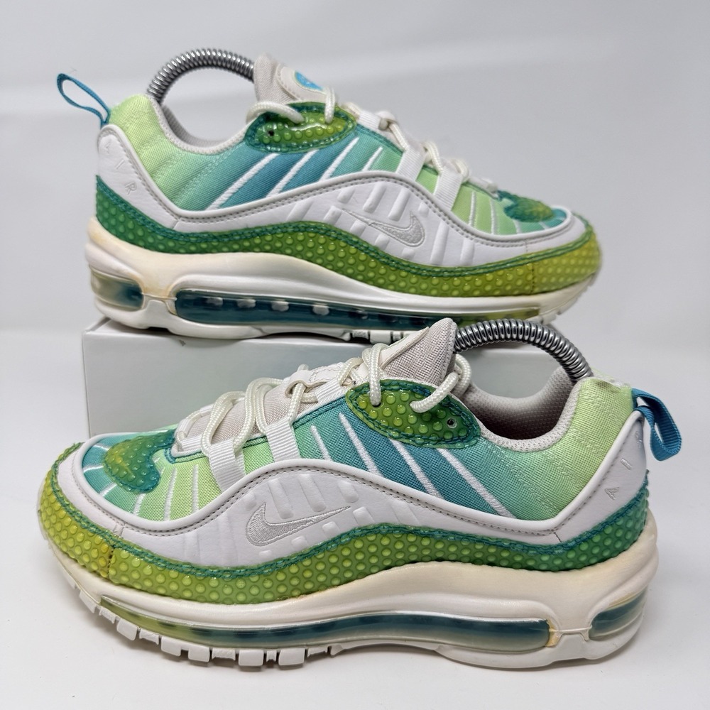 Nike Air Max 98 Bubble Pack Sneakers Womens 7.5 CI7379-300 Oracle Aqua White